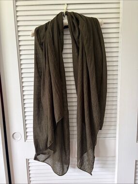 Lightweight Olive Green semi sheer Scarf